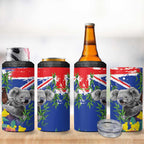Australia Day Koala 4 in 1 Can Cooler Tumbler Aussie Aussie Aussie Oi Oi Oi Blue Color - Aussie Hoodie