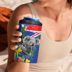 Australia Day Koala 4 in 1 Can Cooler Tumbler Aussie Aussie Aussie Oi Oi Oi Blue Color - Aussie Hoodie