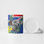 Australia Day Koala Ceramic Mug Aussie Aussie Aussie Oi Oi Oi Blue Color - Aussie Hoodie