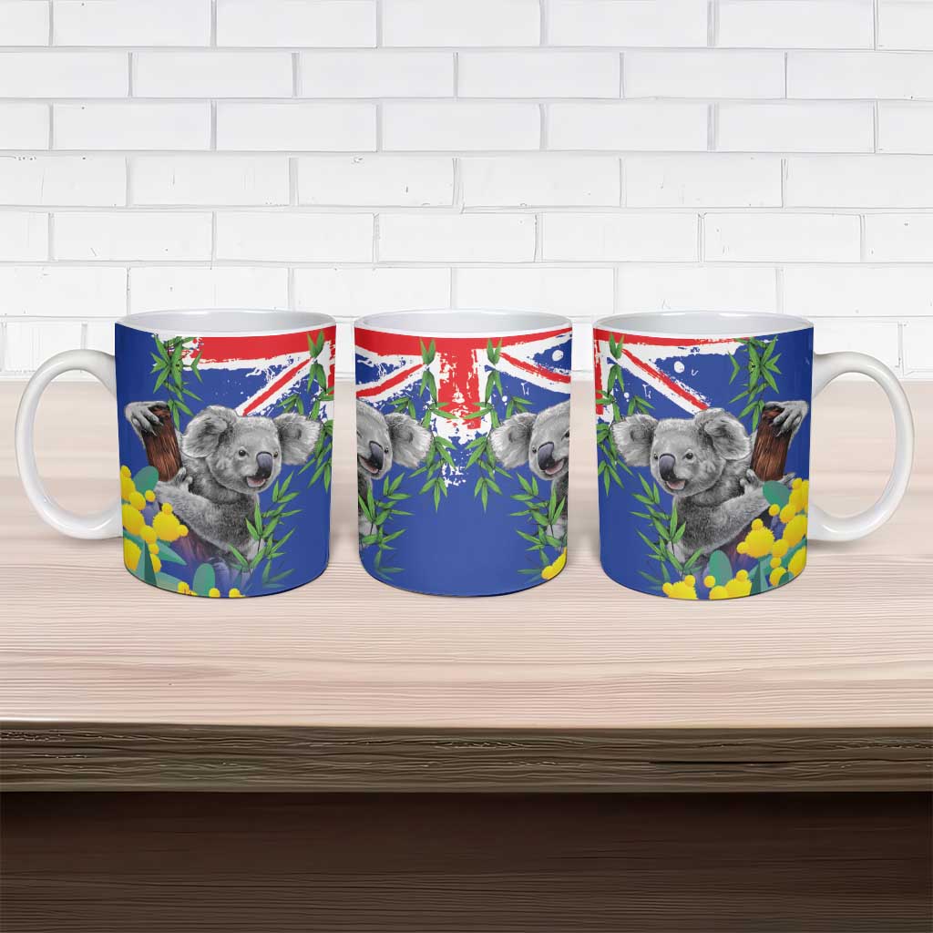 Australia Day Koala Ceramic Mug Aussie Aussie Aussie Oi Oi Oi Blue Color - Aussie Hoodie