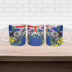Australia Day Koala Ceramic Mug Aussie Aussie Aussie Oi Oi Oi Blue Color - Aussie Hoodie
