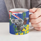 Australia Day Koala Ceramic Mug Aussie Aussie Aussie Oi Oi Oi Blue Color - Aussie Hoodie
