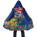 Australia Day Koala Cloak Aussie Aussie Aussie Oi Oi Oi Blue Color - Aussie Hoodie