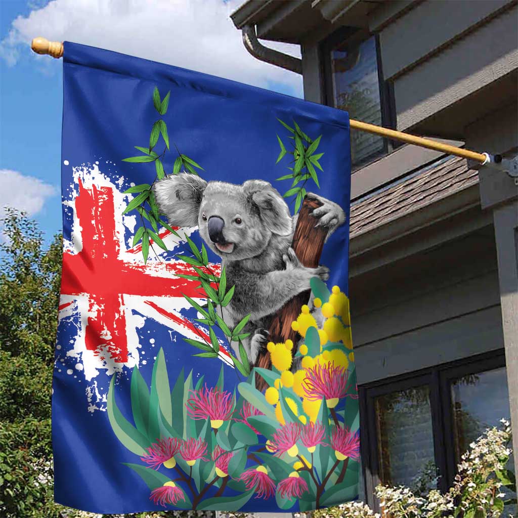 Australia Day Koala Garden Flag Aussie Aussie Aussie Oi Oi Oi Blue Color - Aussie Hoodie