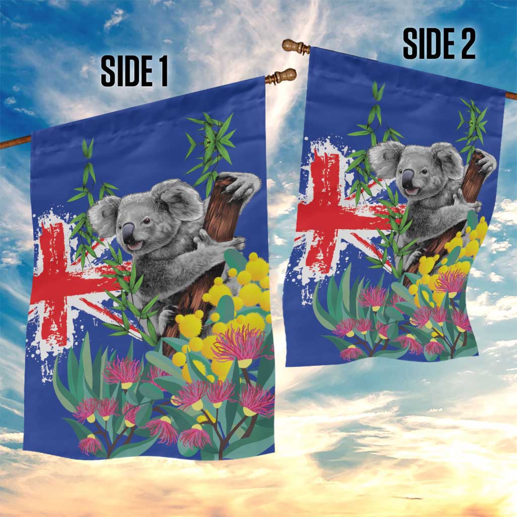 Australia Day Koala Garden Flag Aussie Aussie Aussie Oi Oi Oi Blue Color - Aussie Hoodie