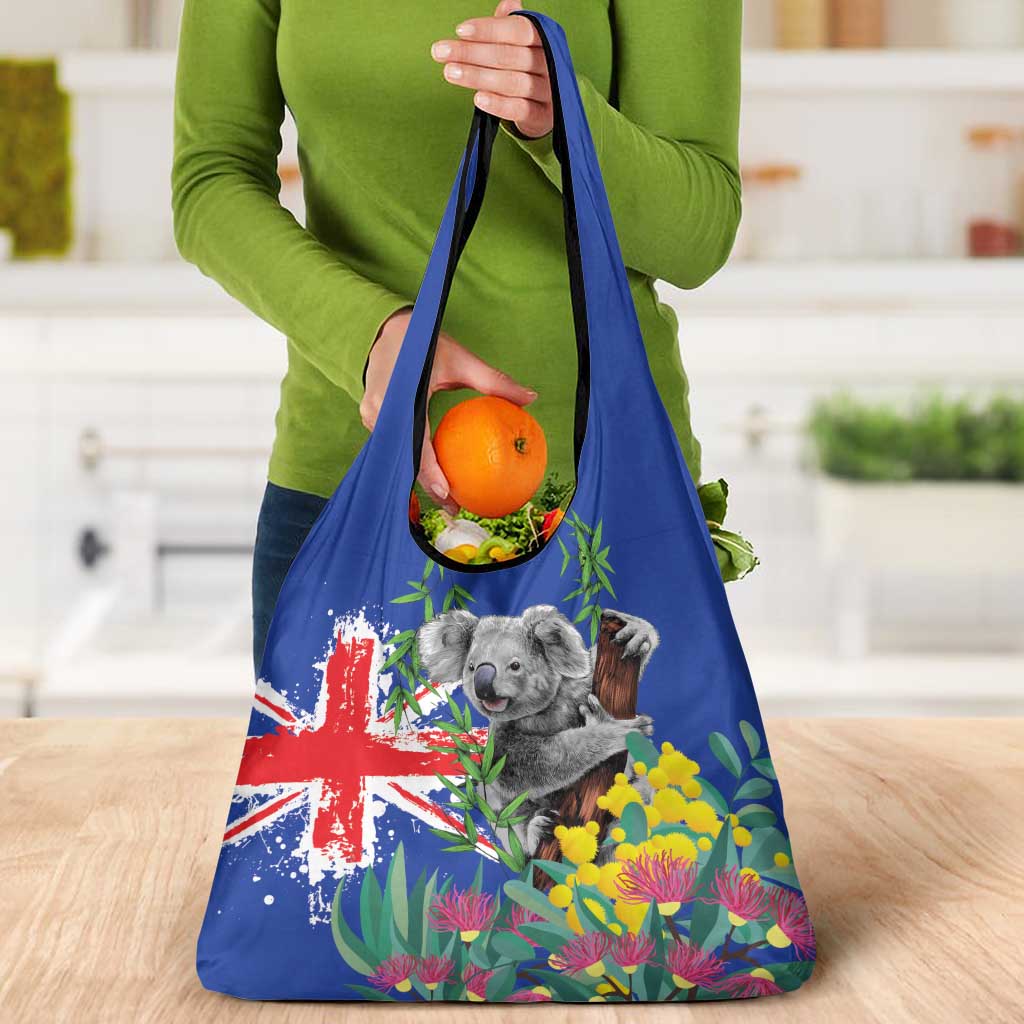 Australia Day Koala Grocery Bag Aussie Aussie Aussie Oi Oi Oi Blue Color - Aussie Hoodie