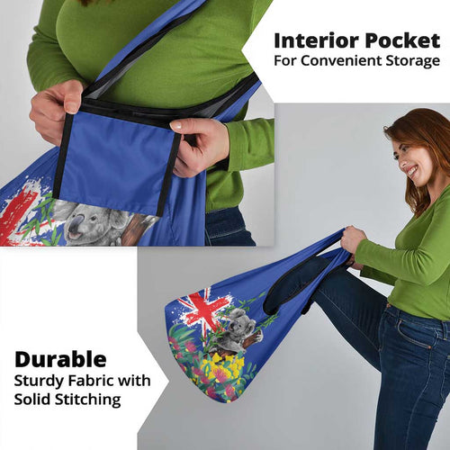 Australia Day Koala Grocery Bag Aussie Aussie Aussie Oi Oi Oi Blue Color - Aussie Hoodie
