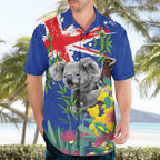 Australia Day Koala Hawaiian Shirt Aussie Aussie Aussie Oi Oi Oi Blue Color - Aussie Hoodie
