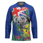 Australia Day Koala Hockey Jersey Aussie Aussie Aussie Oi Oi Oi Blue Color - Aussie Hoodie