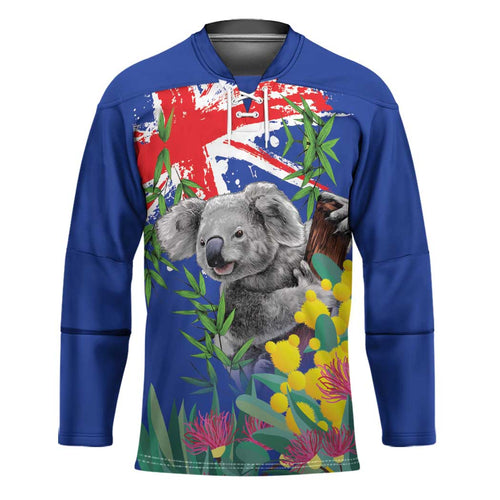 Australia Day Koala Hockey Jersey Aussie Aussie Aussie Oi Oi Oi Blue Color - Aussie Hoodie