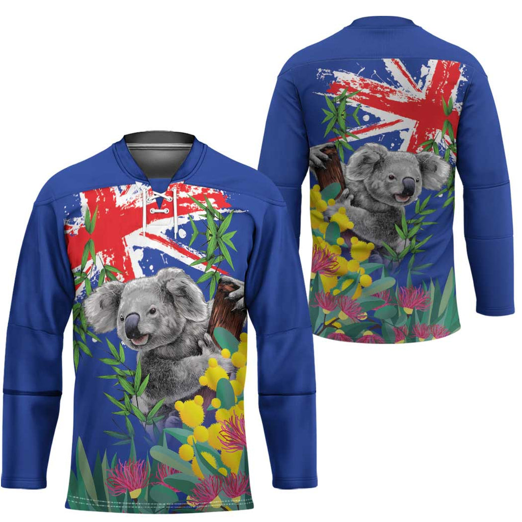Australia Day Koala Hockey Jersey Aussie Aussie Aussie Oi Oi Oi Blue Color - Aussie Hoodie