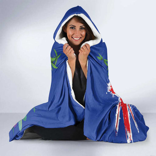Australia Day Koala Hooded Blanket Aussie Aussie Aussie Oi Oi Oi Blue Color - Aussie Hoodie