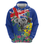 Australia Day Koala Hoodie Aussie Aussie Aussie Oi Oi Oi Blue Color - Aussie Hoodie