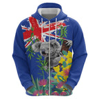 Australia Day Koala Hoodie Aussie Aussie Aussie Oi Oi Oi Blue Color - Aussie Hoodie