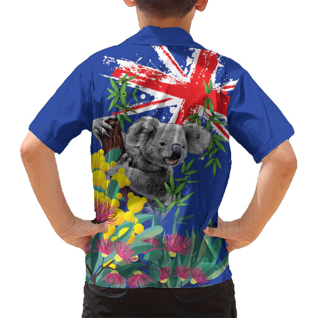 Australia Day Koala Kid Hawaiian Shirt Aussie Aussie Aussie Oi Oi Oi Blue Color - Aussie Hoodie
