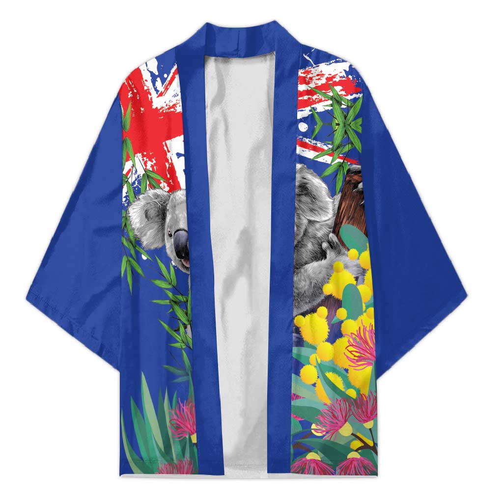 Australia Day Koala Kimono Aussie Aussie Aussie Oi Oi Oi Blue Color - Aussie Hoodie