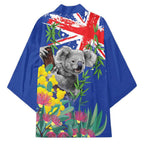 Australia Day Koala Kimono Aussie Aussie Aussie Oi Oi Oi Blue Color - Aussie Hoodie