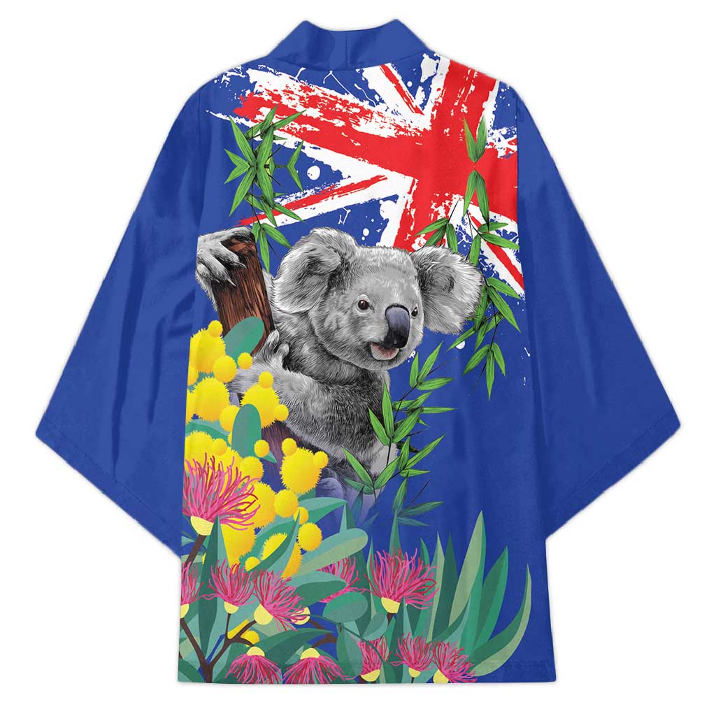 Australia Day Koala Kimono Aussie Aussie Aussie Oi Oi Oi Blue Color - Aussie Hoodie