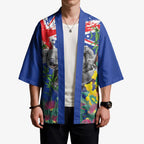 Australia Day Koala Kimono Aussie Aussie Aussie Oi Oi Oi Blue Color - Aussie Hoodie
