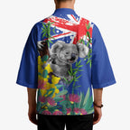 Australia Day Koala Kimono Aussie Aussie Aussie Oi Oi Oi Blue Color - Aussie Hoodie