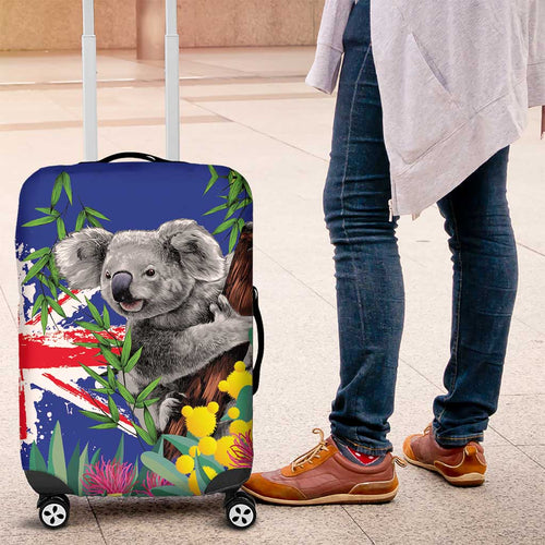 Australia Day Koala Luggage Cover Aussie Aussie Aussie Oi Oi Oi Blue Color - Aussie Hoodie