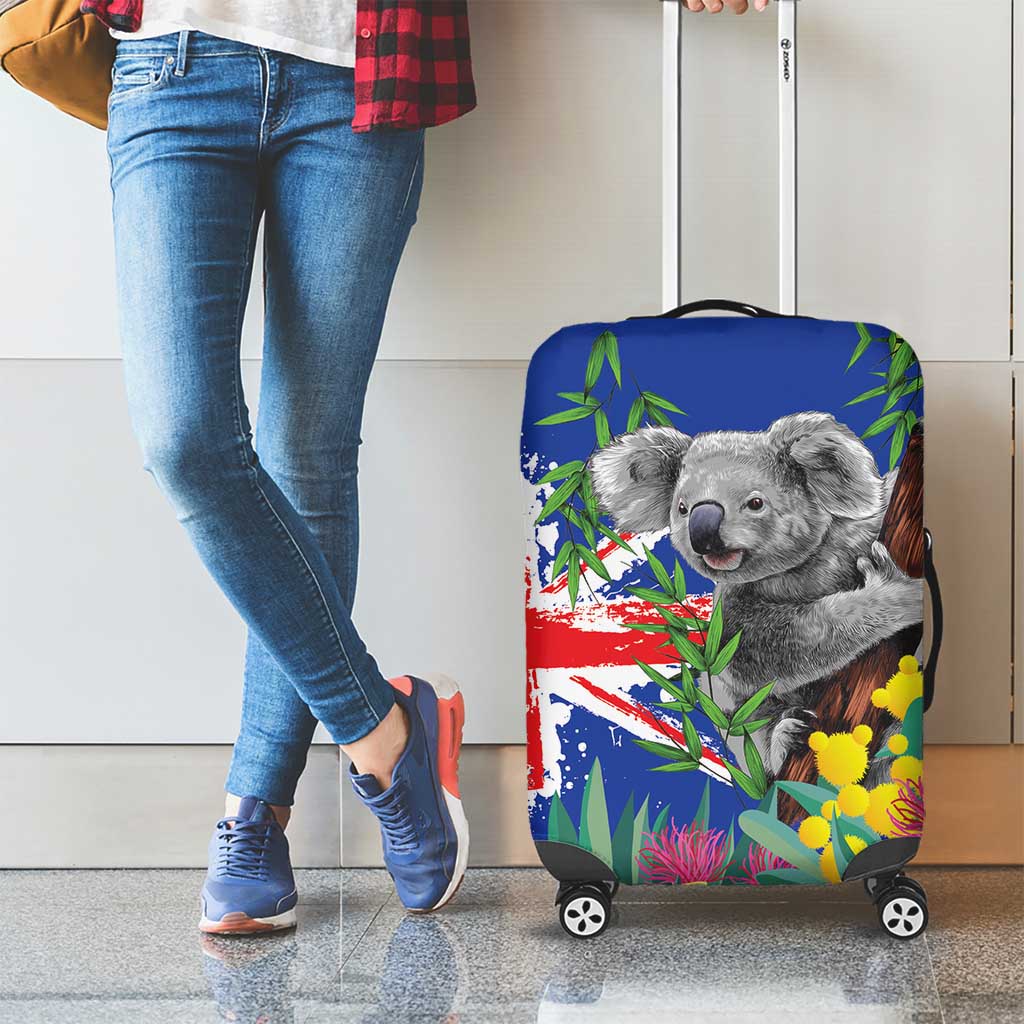 Australia Day Koala Luggage Cover Aussie Aussie Aussie Oi Oi Oi Blue Color - Aussie Hoodie