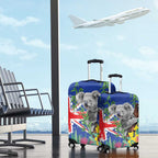 Australia Day Koala Luggage Cover Aussie Aussie Aussie Oi Oi Oi Blue Color - Aussie Hoodie