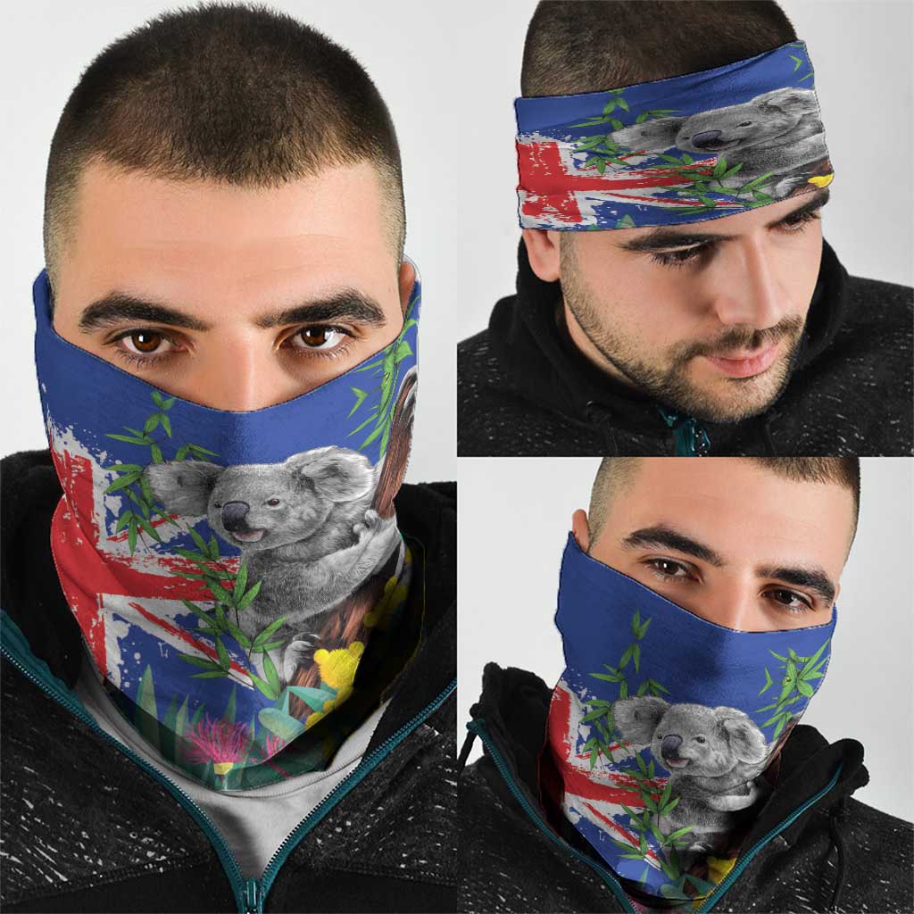 Australia Day Koala Neck Gaiter Aussie Aussie Aussie Oi Oi Oi Blue Color - Aussie Hoodie