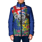 Australia Day Koala Padded Jacket Aussie Aussie Aussie Oi Oi Oi Blue Color - Aussie Hoodie