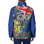 Australia Day Koala Padded Jacket Aussie Aussie Aussie Oi Oi Oi Blue Color - Aussie Hoodie