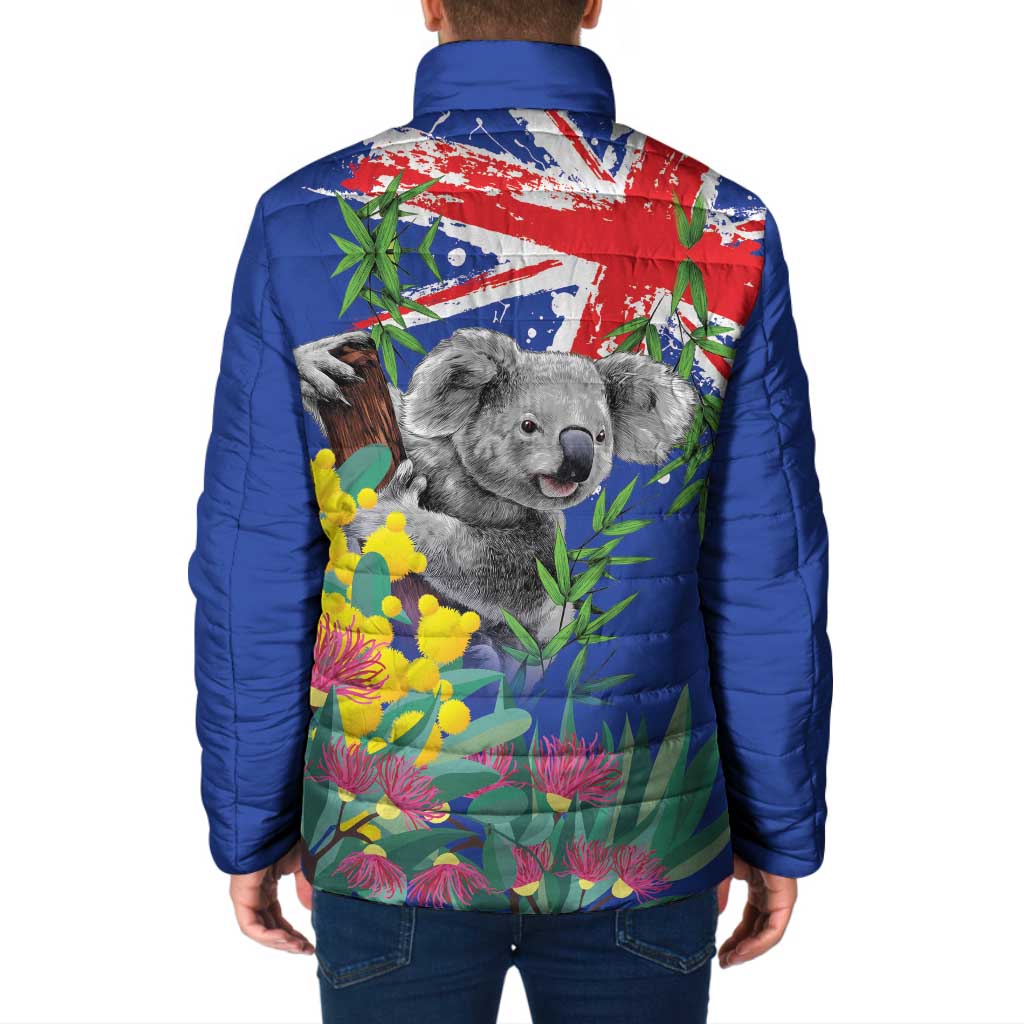 Australia Day Koala Padded Jacket Aussie Aussie Aussie Oi Oi Oi Blue Color - Aussie Hoodie