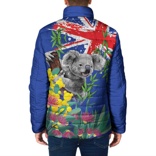 Australia Day Koala Padded Jacket Aussie Aussie Aussie Oi Oi Oi Blue Color - Aussie Hoodie