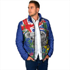 Australia Day Koala Padded Jacket Aussie Aussie Aussie Oi Oi Oi Blue Color - Aussie Hoodie