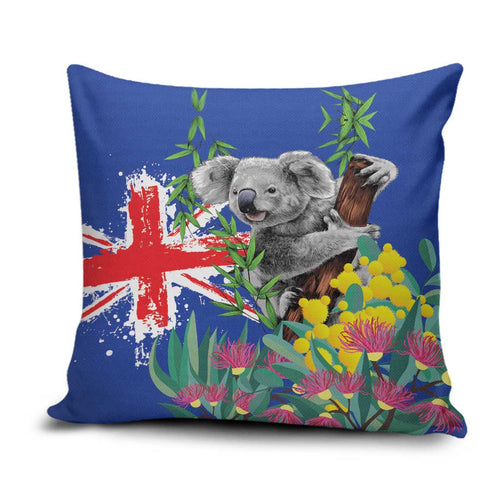 Australia Day Koala Pillow Cover Aussie Aussie Aussie Oi Oi Oi Blue Color - Aussie Hoodie