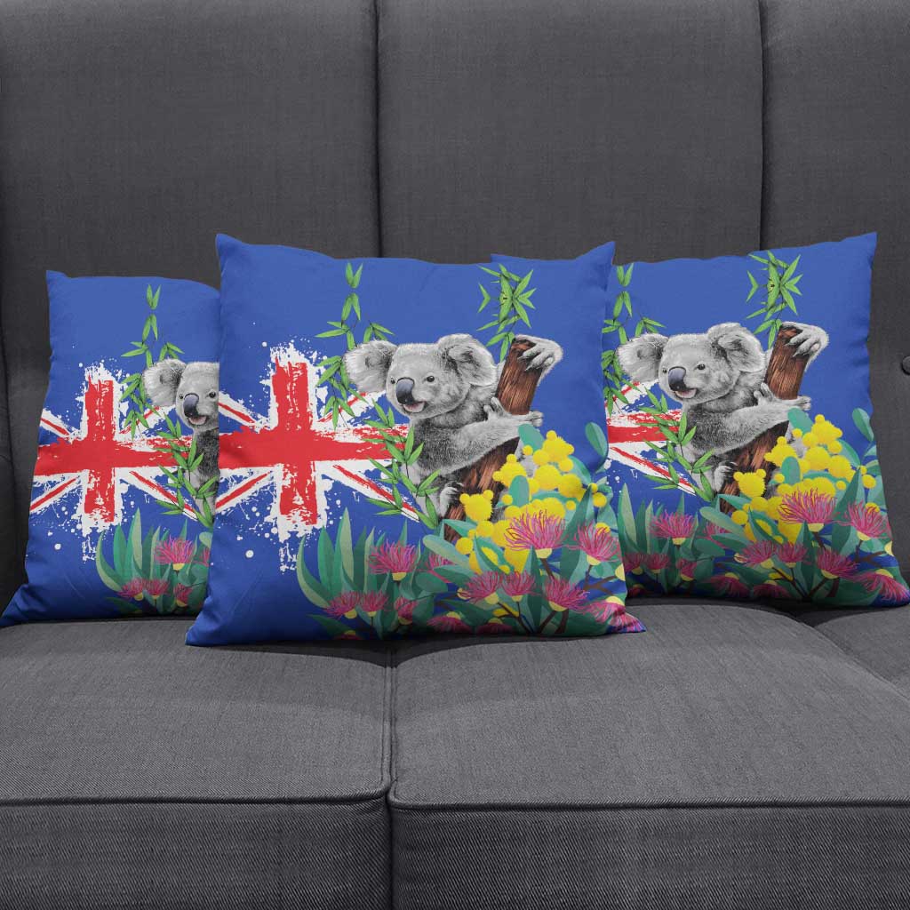 Australia Day Koala Pillow Cover Aussie Aussie Aussie Oi Oi Oi Blue Color - Aussie Hoodie