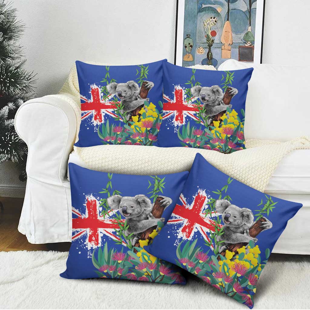 Australia Day Koala Pillow Cover Aussie Aussie Aussie Oi Oi Oi Blue Color - Aussie Hoodie