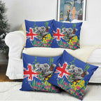 Australia Day Koala Pillow Cover Aussie Aussie Aussie Oi Oi Oi Blue Color - Aussie Hoodie