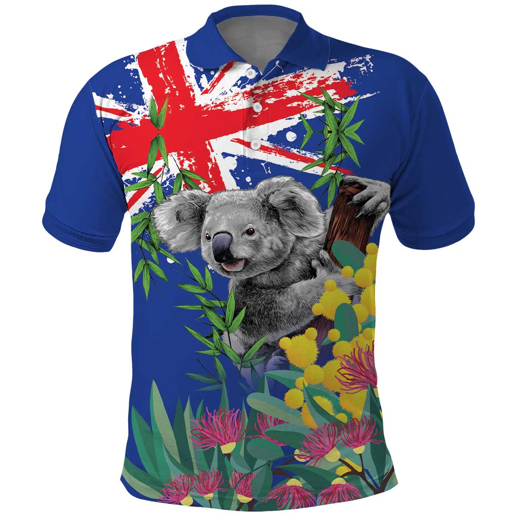 Australia Day Koala Polo Shirt Aussie Aussie Aussie Oi Oi Oi Blue Color - Aussie Hoodie