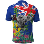 Australia Day Koala Polo Shirt Aussie Aussie Aussie Oi Oi Oi Blue Color - Aussie Hoodie
