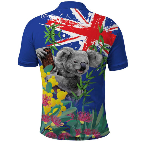 Australia Day Koala Polo Shirt Aussie Aussie Aussie Oi Oi Oi Blue Color - Aussie Hoodie