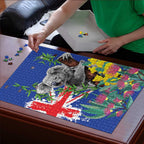 Australia Day Koala Puzzle Aussie Aussie Aussie Oi Oi Oi Blue Color - Aussie Hoodie