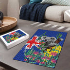 Australia Day Koala Puzzle Aussie Aussie Aussie Oi Oi Oi Blue Color - Aussie Hoodie