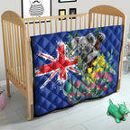 Australia Day Koala Quilt Aussie Aussie Aussie Oi Oi Oi Blue Color - Aussie Hoodie