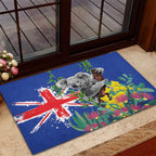 Australia Day Koala Rubber Doormat Aussie Aussie Aussie Oi Oi Oi Blue Color - Aussie Hoodie