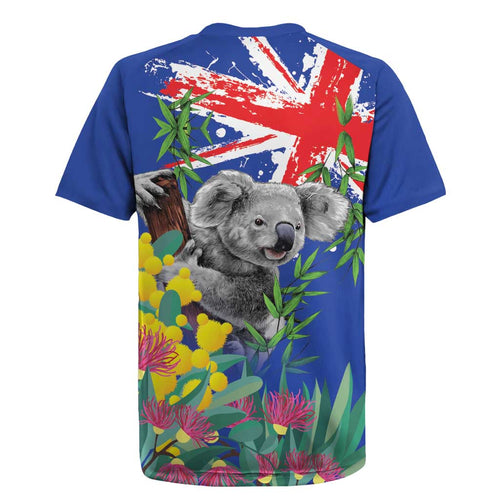 Australia Day Koala Rugby Jersey Aussie Aussie Aussie Oi Oi Oi Blue Color - Aussie Hoodie