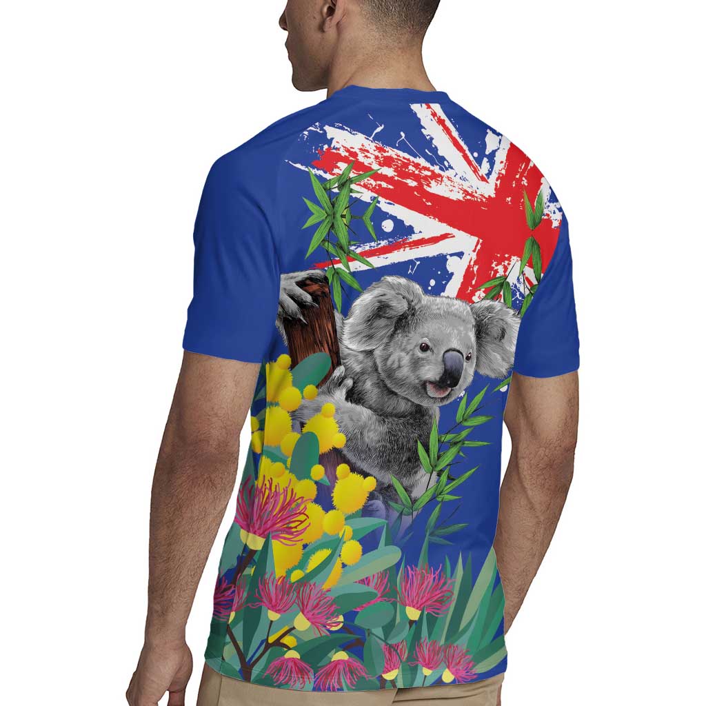 Australia Day Koala Rugby Jersey Aussie Aussie Aussie Oi Oi Oi Blue Color - Aussie Hoodie
