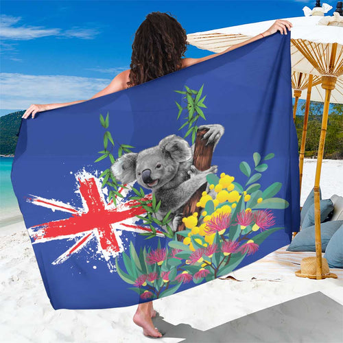 Australia Day Koala Sarong Aussie Aussie Aussie Oi Oi Oi Blue Color - Aussie Hoodie