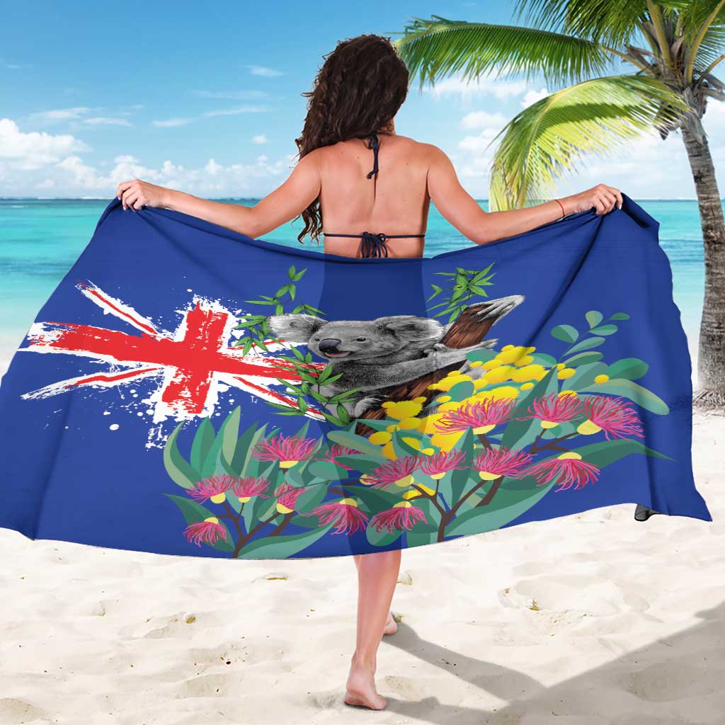 Australia Day Koala Sarong Aussie Aussie Aussie Oi Oi Oi Blue Color - Aussie Hoodie