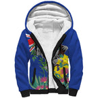 Australia Day Koala Sherpa Hoodie Aussie Aussie Aussie Oi Oi Oi Blue Color - Aussie Hoodie