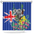Australia Day Koala Shower Curtain Aussie Aussie Aussie Oi Oi Oi Blue Color - Aussie Hoodie